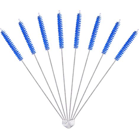 Petite brosse de nettoyage pour machine à café automatique, lot de 8 pailles (1/5)