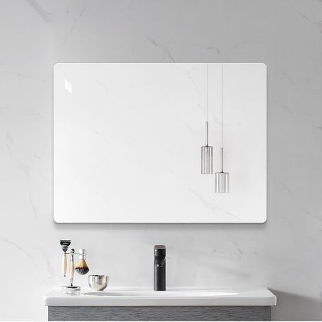 Miroir sans cadre 100 x 75 cm, verre argenté 5 mm, pose horizontale ou verticale HAVRYA (1/5)