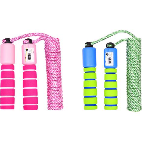 Corde A Sauter - Enfant - Polyester Et Coton - Poignees En Mousse - Reglable - Compteur Mecanique - Lot De 2 (1/5)