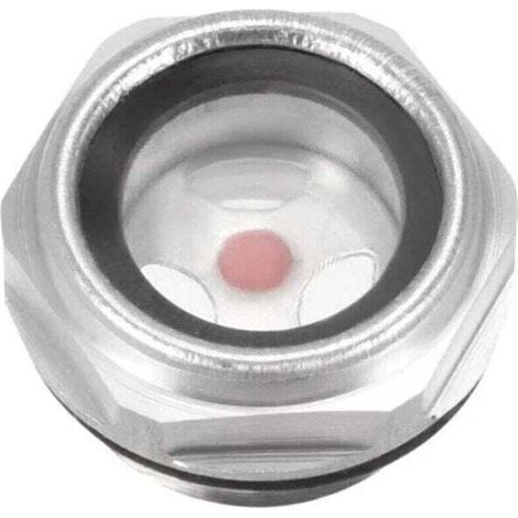 Enowelir Jauge de Niveau d'Huile en Verre avec Raccord Fileté Mâle 1/2 PT pour Compresseur d'Air en Alliage d'Aluminium et Joint Torique (1/3)