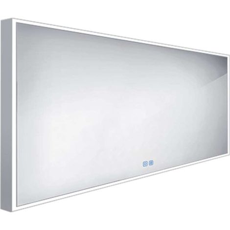 Nimco Miroirs - Miroir avec éclairage LED, 140x70 cm, touches tactiles, aluminium ZP 13008VX (1/5)