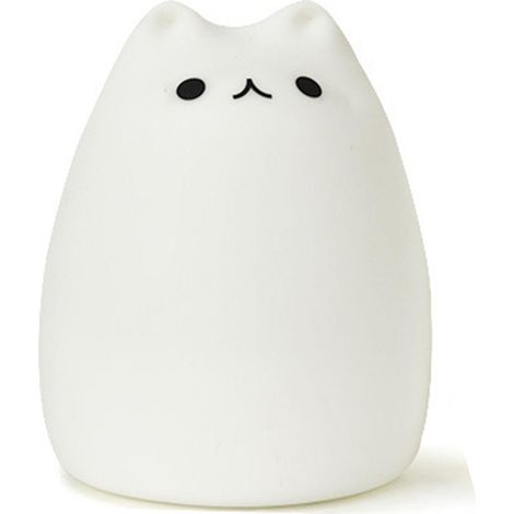 Veilleuse en silicone avec télécommande, motif chat caressant, personnalisée pour enfants (garçons et filles). (1/5)