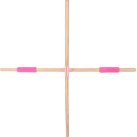 Bâton de yoga 31,5 pouces en hêtre, idéal pour corriger la posture, ouvrir les épaules, entraînement Pilates léger et exercice du dos. (1/5)