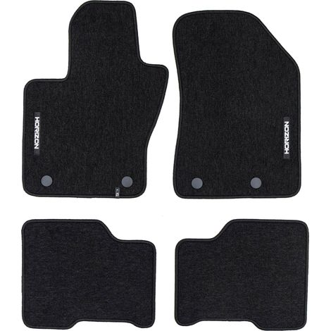 Tapis de Sol de Voiture pour Jeep Compass II 2016-2025 Velours Durable Noir 4Pcs (1/5)
