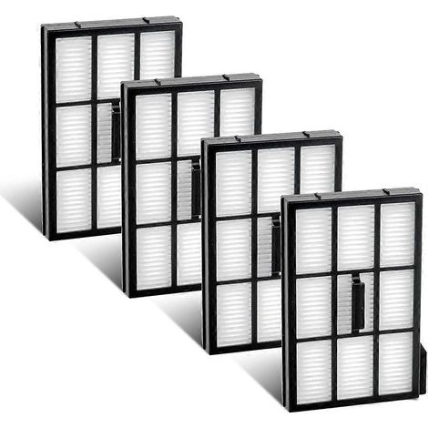 Lot de 4 filtres HEPA pour aspirateur robot Eufy E25 Omni / E28 Omni - Accessoires de remplacement pour filtre à cartouche (1/5)