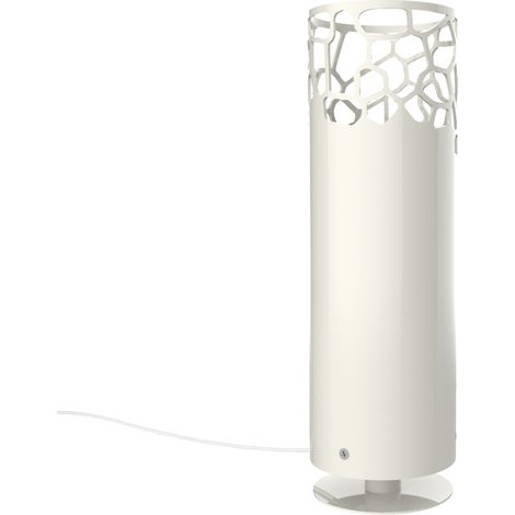 LUMICOM ORGANIC Lampada da terra, 1X E27, max 42W, metallo, bianco lucido, H.30cm (1/2)