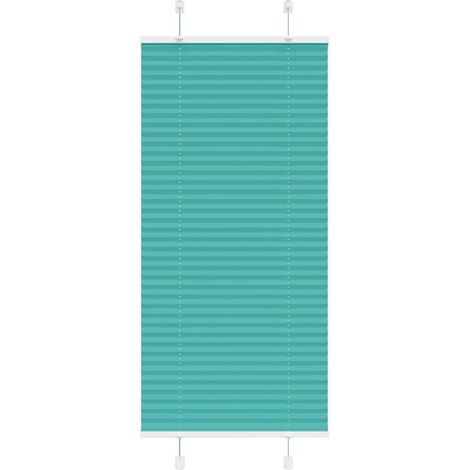 Maison Exclusive - Estor Plisado verde petróleo 55x150 cm Tela An (1/5)
