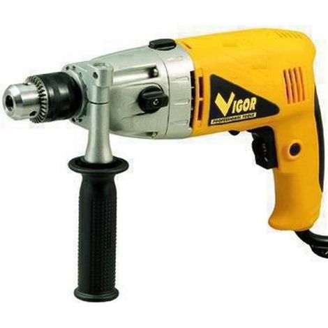 Vigor VBM 1100-2 Trapano a Percussione Elettrico 1050 W 2 Velocita' Meccaniche Mandrino 13 mm Reversibile con Valigetta Accessori colore Nero (1/2)