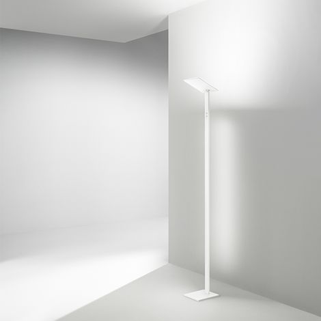 Piantana Moderna Quadra Alluminio Bianco Acrilico Led 24W Cct 3000/4000/6000K (1/2)
