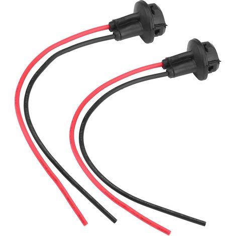 2PCS Support de Douille D'ampoule de Voiture,Douille Porte Ampoule Clignotant,Connecteur Prise T10 W5W 168 194,Ampoule Douille Extension Connecteur,pour Voiture Vélos Samions Remorques Bateaux (1/5)