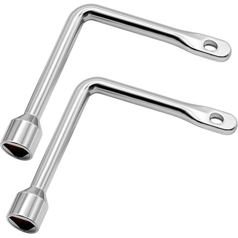2 Pcs Clé Triangulaire Universelle de Type L de 7 mm, Alliage Zinc, Clé Triangle Poubelle pour Ascenseurs Et Machines, Cendrier, Armoires Électriques, Radiateur, Télécom, Pompe, Pompier, 64 x 69 mm