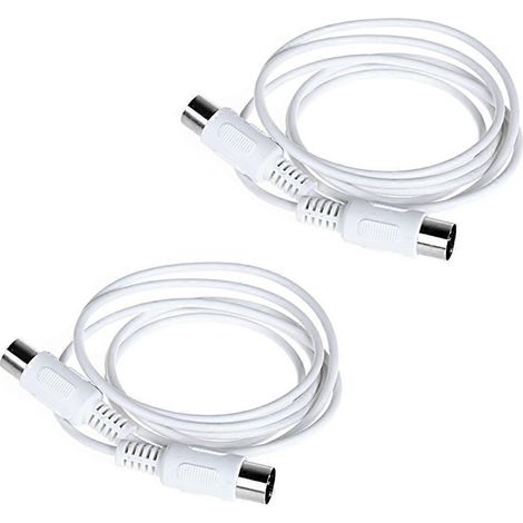 2 Stück MIDI-Verlängerungskabel 1,5 m 5-polig Stecker auf Stecker (1/5)