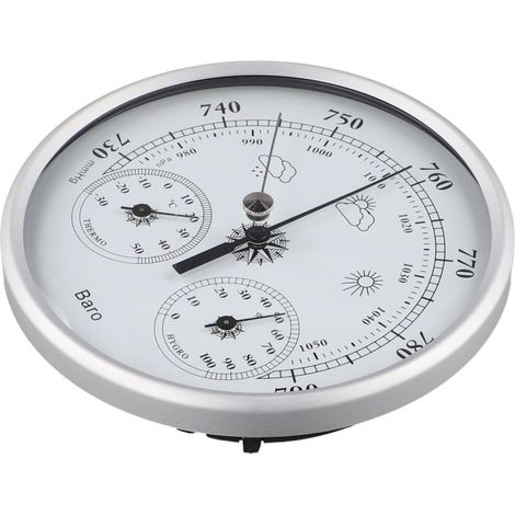 Station météo aluminium 130mm, pour maison, bureau et jardin (1/5)