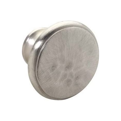 Bouton martelé laiton nickel mat - Diamètre : 30 mm - Hauteur : 18 mm - Décor : Nickel mat - DUBOIS