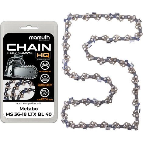 Chaîne de scie 40cm 1,1mm 3,8" 57TG pour Metabo MS 36-18 LTX BL 40 (1/4)
