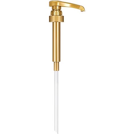 Kaffeesiruppumpe, Gold, 7,5 x 3 x 31 cm, 1 Dosierpumpe für Kaffeearoma, Sirup, Tee, Eistüte, Smoothie (1/5)