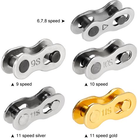 1 paire/5 maillons de chaîne de vélo, outil de réparation de vélo, connecteur manquant 6-8S 9S 10S 11S (1/5)