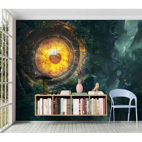 Papier peint magie portail de l oeil ancien - 400 x 260 cm (1/2)
