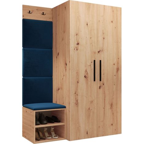 Conjunto para recibidor Nitos IV, Manila 26, 191x122x50cm, Tapiz, Aglomerado laminado, Colocada, Montada en la pared
