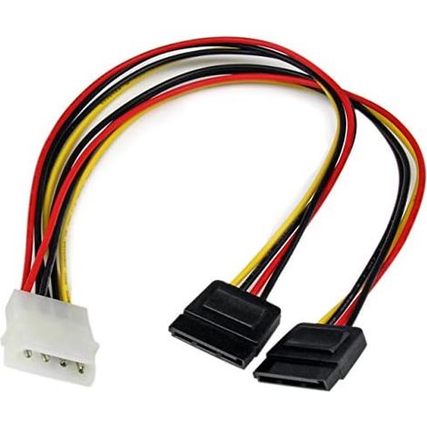 StarTech.com SATA Y-Stromkabel - Splitter Power Y Kabel SATA zu Molex - 1 x LP4 - 2 x SATA (1/4)