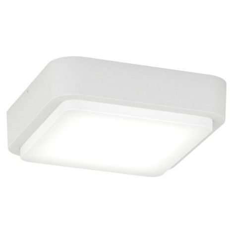 Plafoniera moderna top light irvine 28 gx53 led ip54 alluminio policarbonato, finitura metallo bianco