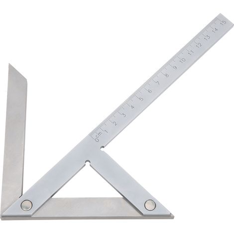 Rapporteur d'angle central de haute précision en acier inoxydable, règle d'angle 45/90 degrés avec marquage (1/5)