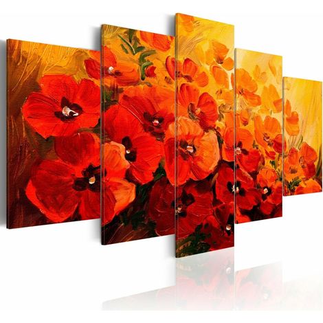 Tableau pays des coquelicots - 200 x 100 cm (1/4)