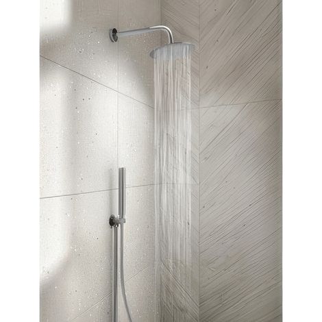 Set Doccia Gedy con Soffione Tondo Diam. 20 cm Cromo, Doccetta e Braccio High Pro Star 01
