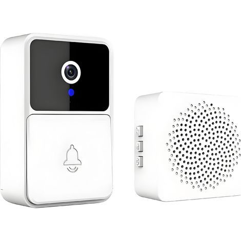 Kabellose WLAN-HD-Videotürklingel mit PIR-Bewegungserkennung und Infrarot-Nachtsicht – Intelligente Zwei-Wege-Audio-Gegensprechanlage und Smartphone-Push-Benachrichtigungen – Ideal für Haus, Wohnung u