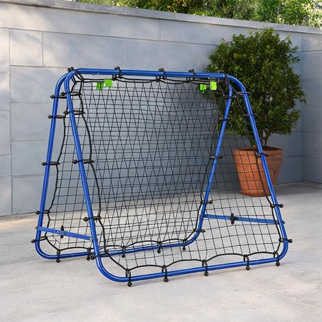 But de football coloris bleu en pE acier 100 x 95 x 90 cm (1/5)