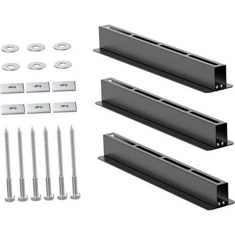 Lot de 3 Supports de Rangement pour Bacs de Plafond, Rails de Plafond pour Garage-Karteo (1/5)