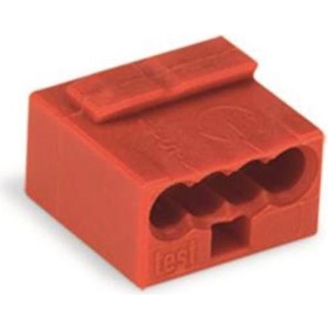 Bornes enfichables micro WAGO 243-804, 4 pôles, rouge, 100 pièces (1/3)