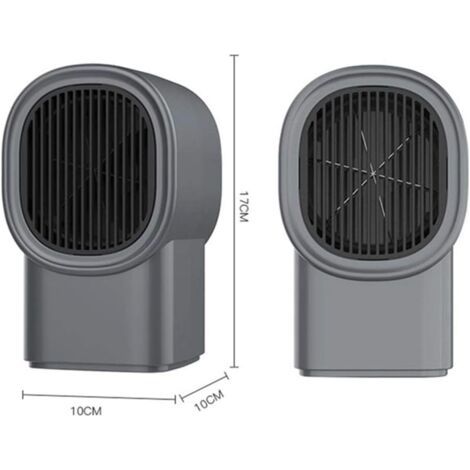 Mini Fan Heater, Electric Fan Heater, Portable Ceramic Electric Heater, Quick and Quiet Desktop Heater for Office, Indoor Use, Baby Room (1/4)