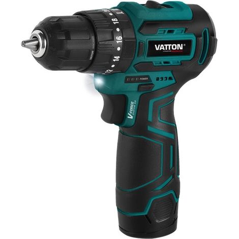 VATTON 12V bürstenloser Bohrhammer 1 Akku 2,0Ah