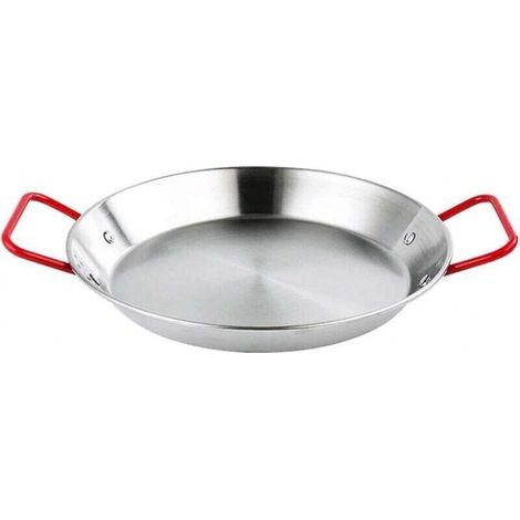 Poêle à Paella Antiadhésive Inox Plat à Paella 32cm (1/4)