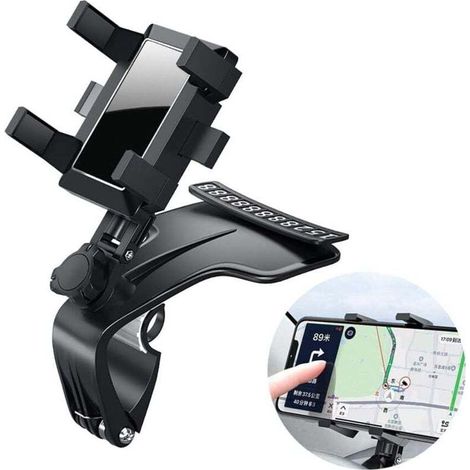 Support Téléphone Voiture Rotation 360° Support de Ventilation pour Téléphone Portable Ventilation Universelle Support de Voiture Porte Téléphone Voiture Intelligent (1/4)