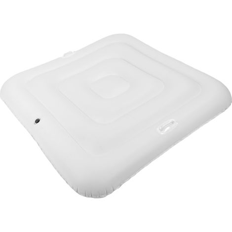 130 cm Bâche Piscine Gonflable PVC Anti-Poussière Extérieur Couverture Spa Protecteur Piscine Carrée (1/5)