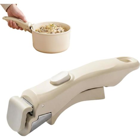 Générique Universal Removable Handle for Pans, Poignée Amovible Universelle Pour Poêles, Removable Handle, Detachable for Heat Resistant Saucepan (250°C) (Blanc laiteux) (1/4)