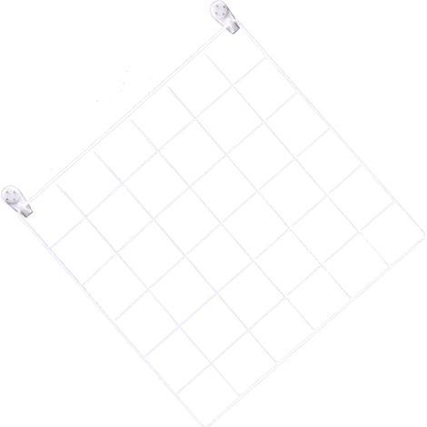 Étagère murale en grillage métallique pour photos et poupées, étagère en treillis métallique, présentoir de marché, présentoir mural pour étal, blanc (1/5)