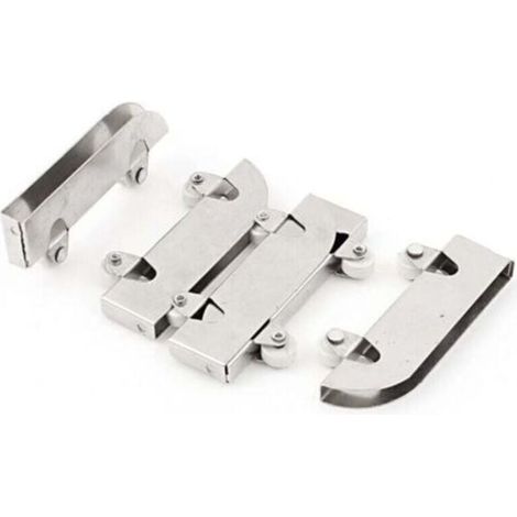 Rollers for glass sliding doors, double rollers, stainless steel, 5mm (1/4)