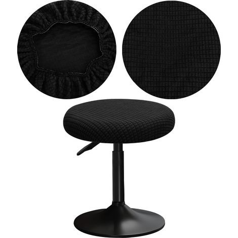 1 Housse De Siège Tabouret Rond Élastique Tissu Doux Antidérapant Pour Bar Salon Cuisine (1/5)