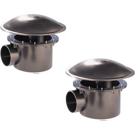 2 Bondes de fond 110 mm pour bassins de jardin et piscine. Qualité, installation facile