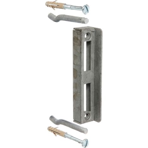 Alberts 412326 Battuta per serrature a scatola, zincato a caldo, Altezza: 172 mm, Profondità: 34 mm
