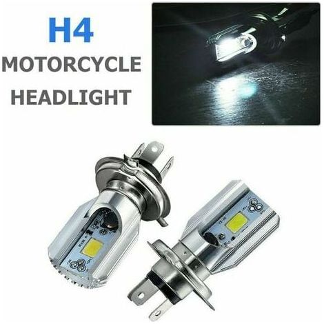 H4 Bulb 6V-80V 6W 6500K COB LED Low Beam/High Beam Headlight Lamp Motorcycle Electric Car White (1/5)