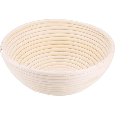 Panier de fermentation artisanal en canne à sucre naturelle non blanchie pour kits de pâtisserie. (1/5)