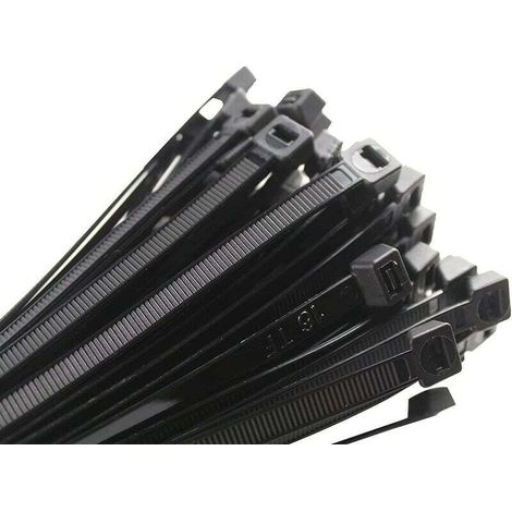 Bardusch-Collier de Serrage 200 x 2,5 mm, Attache Câble, Serre Câbles Rilsan Nylon, Colliers Serre-Cable 200mm, Noir, Lot de 1000 Pièces. (1/4)