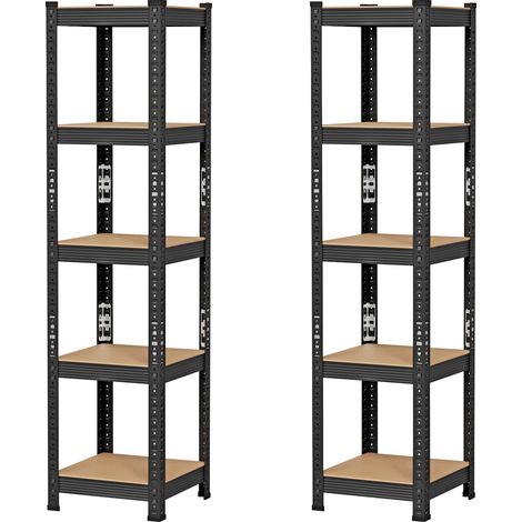 Lot de 2 Rayonnage Etagères de Rangement 150 x 37 x 37 cm Étagère Metallique Atelier/Garage/Cuisine Charge Lourde 150 kg (1/5)