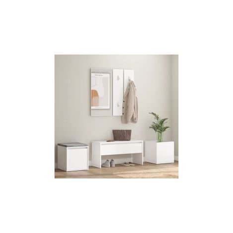 Ensemble de meubles de couloir Blanc Bois d'ingénierie (1/5)