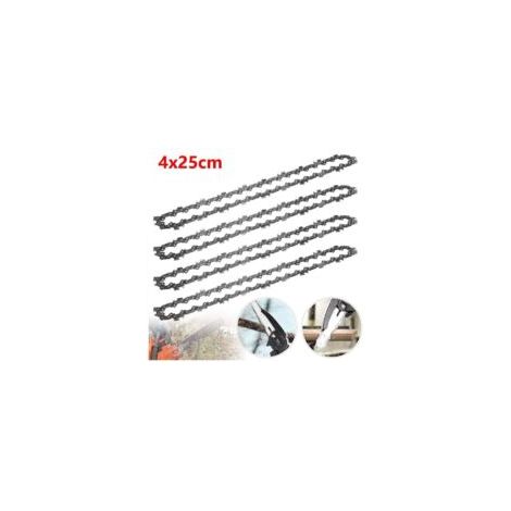 Chaine tronconneuse 40 maillons Lot de 4 chaîne de tronçonneuse 25cm 40TG 3/8" LP 1,3 mm pour Dolmar AS1925Z Makita DUC254Z Guide et chaîne pour tronçonneuse guide chaine tronconneuse
