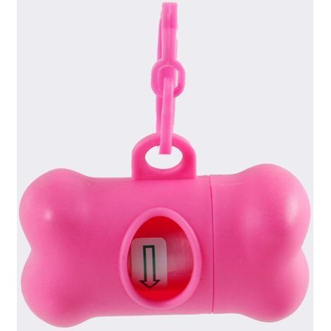 Distributeur de sacs à caca, 1 rouleau de sacs à caca(rose) (1/4)